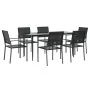 Juego de comedor para jardín 7 piezas ratán sintético y acero von , Gartensets - Ref: Foro24-3187012, Preis: 340,71 €, Rabatt: %