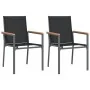 Juego de comedor para jardín 3 piezas acero y textilene negro by , Garden sets - Ref: Foro24-3187033, Price: 230,75 €, Discou...