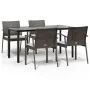 Juego comedor jardín 5 piezas y cojines ratán sintético y acero by , Garden sets - Ref: Foro24-3186993, Price: 396,55 €, Disc...