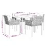 Juego comedor jardín 5 piezas y cojines ratán sintético y acero de , Conjuntos de jardín - Ref: Foro24-3187052, Precio: 430,6...