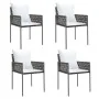 Juego comedor jardín 5 piezas y cojines ratán sintético y acero von , Gartensets - Ref: Foro24-3187050, Preis: 395,54 €, Raba...