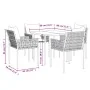 Juego comedor jardín 5 piezas y cojines ratán sintético y acero von , Gartensets - Ref: Foro24-3187050, Preis: 395,54 €, Raba...