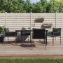 Juego comedor jardín 5 piezas y cojines ratán sintético y acero by , Garden sets - Ref: Foro24-3187059, Price: 480,81 €, Disc...