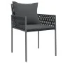 Juego comedor jardín 5 piezas y cojines ratán sintético y acero by , Garden sets - Ref: Foro24-3187059, Price: 480,81 €, Disc...