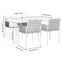 Juego comedor jardín 5 piezas y cojines ratán sintético y acero by , Garden sets - Ref: Foro24-3187059, Price: 480,81 €, Disc...