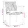 Juego comedor jardín 3 piezas y cojines ratán sintético y acero by , Garden sets - Ref: Foro24-3186985, Price: 223,41 €, Disc...