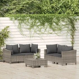 Set de muebles de jardín 5 pzas y cojines ratán sintético gris by , Garden sets - Ref: Foro24-3187264, Price: 470,28 €, Disco...