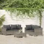 Set de muebles de jardín 5 pzas y cojines ratán sintético gris de , Conjuntos de jardín - Ref: Foro24-3187264, Precio: 470,34...