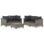 Set de muebles de jardín 5 pzas y cojines ratán sintético gris de , Conjuntos de jardín - Ref: Foro24-3187264, Precio: 470,34...