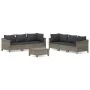Set de muebles de jardín 7 pzas y cojines ratán sintético gris by , Garden sets - Ref: Foro24-3187266, Price: 615,67 €, Disco...