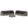 Set de muebles de jardín 7 pzas y cojines ratán sintético gris by , Garden sets - Ref: Foro24-3187266, Price: 615,67 €, Disco...
