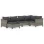 Set de muebles de jardín 6 pzas y cojines ratán sintético gris by , Garden sets - Ref: Foro24-3187291, Price: 478,94 €, Disco...