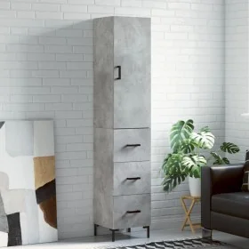 Aparador de madera contrachapada gris hormigón 34,5x34x180 cm von , Sideboards - Ref: Foro24-3198853, Preis: 109,72 €, Rabatt: %