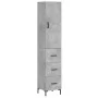 Aparador de madera contrachapada gris hormigón 34,5x34x180 cm de , Aparadores - Ref: Foro24-3198853, Precio: 111,20 €, Descue...