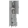 Aparador de madera contrachapada gris hormigón 34,5x34x180 cm de , Aparadores - Ref: Foro24-3198853, Precio: 111,20 €, Descue...