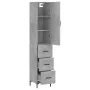 Aparador de madera contrachapada gris hormigón 34,5x34x180 cm de , Aparadores - Ref: Foro24-3198853, Precio: 111,20 €, Descue...
