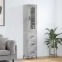 Aparador de madera contrachapada gris hormigón 34,5x34x180 cm by , Sideboards - Ref: Foro24-3199237, Price: 116,99 €, Discoun...