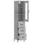 Aparador de madera contrachapada gris hormigón 34,5x34x180 cm by , Sideboards - Ref: Foro24-3199237, Price: 116,99 €, Discoun...