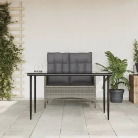 Juego de comedor jardín 2 pzas con cojines ratán sintético gris by , Garden sets - Ref: Foro24-3203501, Price: 282,92 €, Disc...