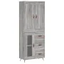 Aparador alto madera contrachapada gris sonoma 69,5x34x180 cm von , Sideboards - Ref: Foro24-3199919, Preis: 161,04 €, Rabatt: %
