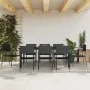 Juego de comedor de jardín 9 pzas ratán sintético y acero negro von , Gartensets - Ref: Foro24-3203279, Preis: 381,07 €, Raba...