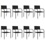 Juego de comedor de jardín 9 pzas ratán sintético y acero negro von , Gartensets - Ref: Foro24-3203279, Preis: 381,07 €, Raba...