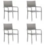 Juego de comedor jardín 5 pzas ratán sintético acero gris negro de , Conjuntos de jardín - Ref: Foro24-3203300, Precio: 222,9...