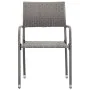 Juego de comedor jardín 5 pzas ratán sintético acero gris negro de , Conjuntos de jardín - Ref: Foro24-3203300, Precio: 222,9...
