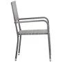 Juego de comedor jardín 5 pzas ratán sintético acero gris negro de , Conjuntos de jardín - Ref: Foro24-3203300, Precio: 222,9...