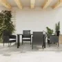 Juego de comedor de jardín 5 pzas ratán sintético y acero negro de , Conjuntos de jardín - Ref: Foro24-3203316, Precio: 298,2...