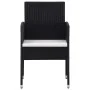 Juego de comedor de jardín 5 pzas ratán sintético y acero negro de , Conjuntos de jardín - Ref: Foro24-3203316, Precio: 298,2...