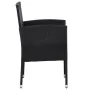 Juego de comedor de jardín 5 pzas ratán sintético y acero negro de , Conjuntos de jardín - Ref: Foro24-3203316, Precio: 298,2...