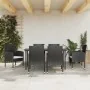 Juego de comedor de jardín 7 pzas ratán sintético y acero negro de , Conjuntos de jardín - Ref: Foro24-3203309, Precio: 404,2...