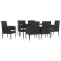 Juego de comedor de jardín 7 pzas ratán sintético y acero negro de , Conjuntos de jardín - Ref: Foro24-3203309, Precio: 404,2...