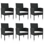 Juego de comedor de jardín 7 pzas ratán sintético y acero negro de , Conjuntos de jardín - Ref: Foro24-3203309, Precio: 404,2...