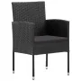Juego de comedor de jardín 5 pzas ratán sintético y acero negro de , Conjuntos de jardín - Ref: Foro24-3203340, Precio: 390,1...