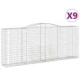 Cestas de gaviones 9 uds forma de arco hierro 400x50x160/180 cm by , Pots and planters - Ref: Foro24-3147042, Price: 1,00 €, ...