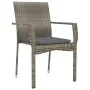 Set comedor jardín 5 pzas y cojines ratán sintético negro gris by , Garden sets - Ref: Foro24-3185127, Price: 357,52 €, Disco...