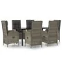 Set comedor jardín 7 pzas y cojines ratán sintético negro gris von , Gartensets - Ref: Foro24-3185202, Preis: 1,00 €, Rabatt: %
