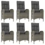 Set comedor jardín 7 pzas y cojines ratán sintético negro gris von , Gartensets - Ref: Foro24-3185202, Preis: 1,00 €, Rabatt: %