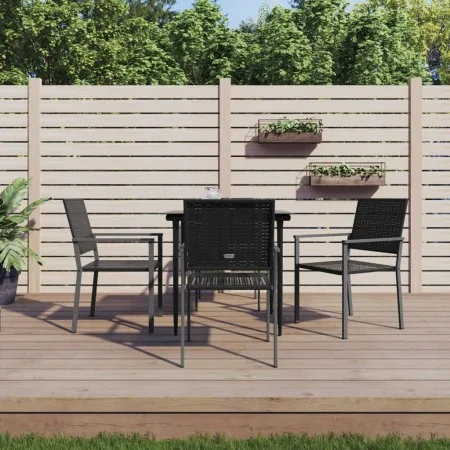 Juego de comedor para jardín 5 piezas ratán sintético y acero von , Gartensets - Ref: Foro24-3187004, Preis: 251,50 €, Rabatt: %
