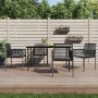 Set comedor jardín 5 pzas y cojines acero ratán sintético negro von , Gartensets - Ref: Foro24-3187067, Preis: 408,70 €, Raba...