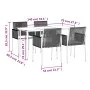 Set comedor jardín 5 pzas y cojines acero ratán sintético negro von , Gartensets - Ref: Foro24-3187067, Preis: 408,70 €, Raba...