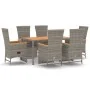 Set comedor jardín 7 pzas y cojines ratán sintético gris von , Gartensets - Ref: Foro24-3157558, Preis: 788,36 €, Rabatt: %
