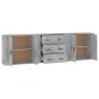 Aparadores 3 piezas madera contrachapada gris cemento von , Sideboards - Ref: Foro24-3185403, Preis: 255,19 €, Rabatt: %