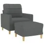 Sillón con taburete tela gris oscuro 60 cm von , Sofas - Ref: Foro24-3200994, Preis: 185,47 €, Rabatt: %