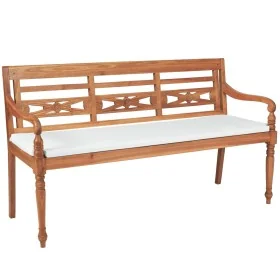 Banco Batavia con cojines 150 cm madera teca de , Bancos de jardín - Ref: Foro24-43058, Precio: 302,40 €, Descuento: %