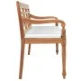 Banco Batavia con cojines 150 cm madera teca by , garden benches - Ref: Foro24-43058, Price: 302,38 €, Discount: %