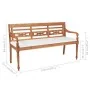 Banco Batavia con cojines 150 cm madera teca by , garden benches - Ref: Foro24-43058, Price: 302,38 €, Discount: %