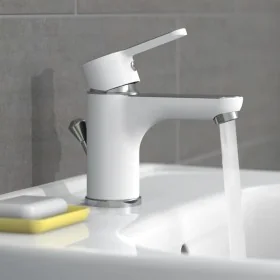 EISL Grifo monomando de lavabo DIZIANI cromado blanco by , Faucets - Ref: Foro24-446482, Price: 76,07 €, Discount: %